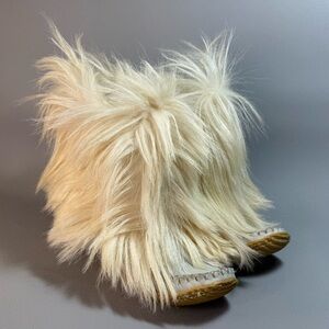 Bastien Bros Vintage Authentic MukLuk Cream Goat Fur Yeti Boots
